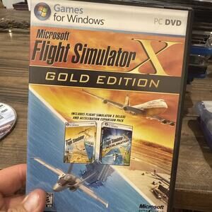 Microsoft Flight Simulator X Gold Edition PC 2008 Complete With Expansion Discs